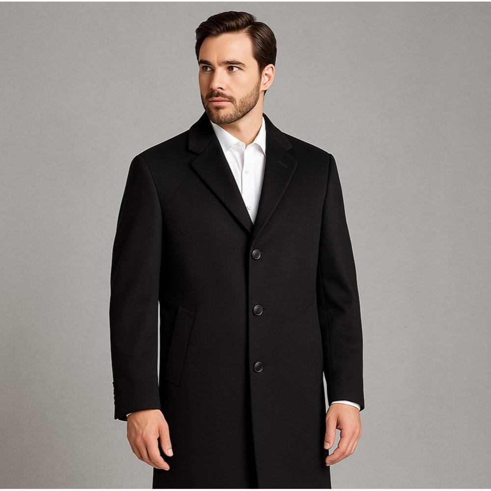 Jos A‎ Bank Coat Mens 42R Cashmere Overcoat Old Money Quiet Luxury Preppy Office